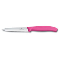 Swiss Classic, Gemüsemesser, 10cm, Wellen, pink