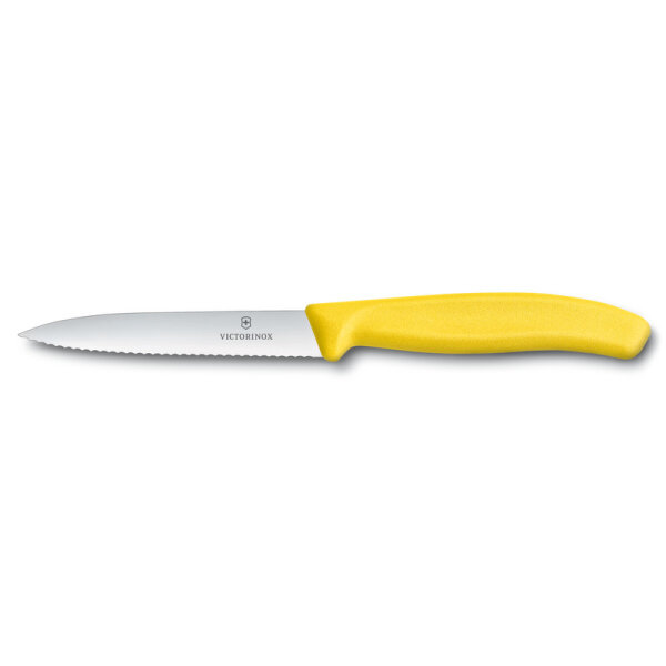 Swiss Classic, Gemüsemesser, 10cm, Wellen, gelb