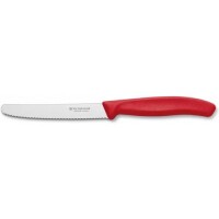 Swiss Classic, Tomaten und Tafelmesser, 11cm, Wellen, rot