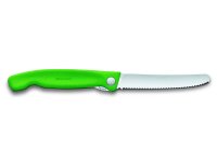 Swiss Classic, Picknick Messer, 11cm, Wellen, grün, B