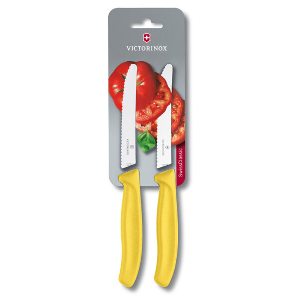 Swiss Classic, Tomaten & Tafelmesser,2tlg,11cm,Wellen,gelb,B