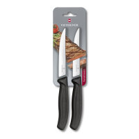 Swiss Classic, Steakmesser, 2tlg, 12cm, gerade, schwarz, B