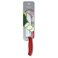 Swiss Classic, Santokumesser, 17cm, gerade, Kullen, rot,B