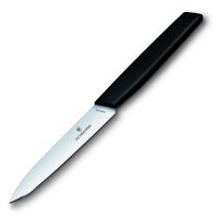Swiss Modern, Gemüsemesser, 10cm, gerade, schwarz