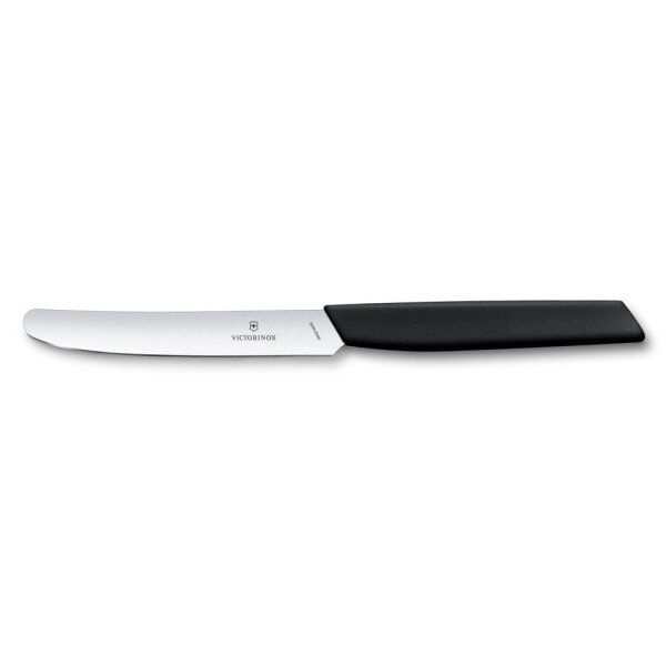 Swiss Modern, Tafelmesser, 11cm, gerade, schwarz