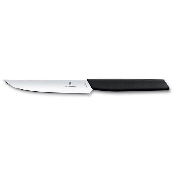 Swiss Modern, Steakmesser, 12cm, gerade, schwarz