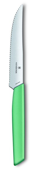 Swiss Modern, Steak und Pizzamesser, 12cm, Wellen, mint