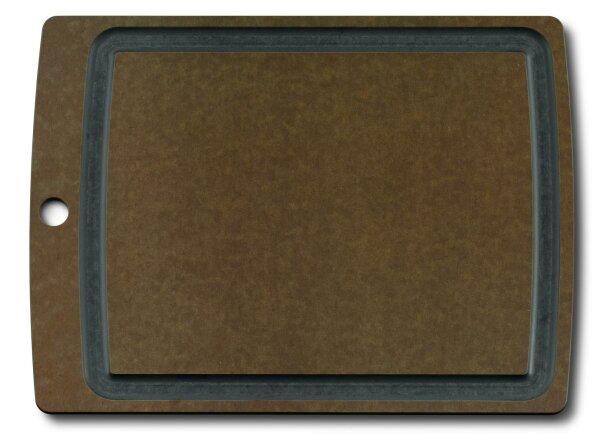 Allrounder Schneidbrett gross, braun, mit Saftrille