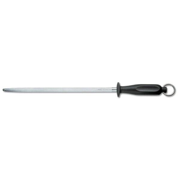 Metzgerstahl, 30cm, Feinzug, oval, schwarz