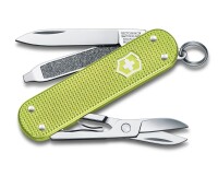 Schweizer Taschenmesser Klein 5 Funktionen Classic SD Alox, 58 mm, Lime Twist