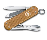 Schweizer Taschenmesser Klein 5 Funktionen Classic SD Alox, 58 mm, Wet Sand