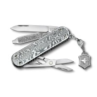 Schweizer Taschenmesser Klein 5 Funktionen Classic SD Brilliant, 58 mm, Damast