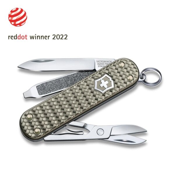 Schweizer Taschenmesser Klein 5 Funktionen Classic SD Precious Alox, Infinite Grey