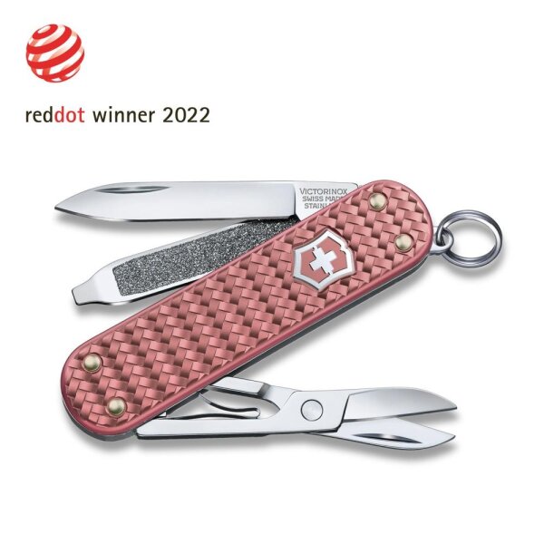 Schweizer Taschenmesser Klein 5 Funktionen Classic SD Precious Alox, Gentle Rose