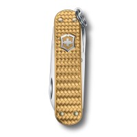 Schweizer Taschenmesser Klein 5 Funktionen Classic SD Precious Alox, Brass Gold