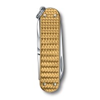 Schweizer Taschenmesser Klein 5 Funktionen Classic SD Precious Alox, Brass Gold