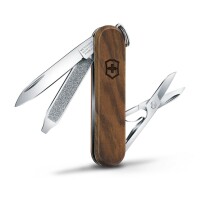Schweizer Taschenmesser Klein 5 Funktionen Classic SD Wood, 58 mm, braun