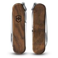 Schweizer Taschenmesser Klein 5 Funktionen Classic SD Wood, 58 mm, braun