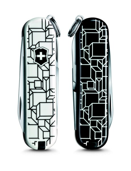 Schweizer Taschenmesser Klein 7 Funktionen Classic SD, 58 mm, Limited Edition 2021, Cubic Illusion
