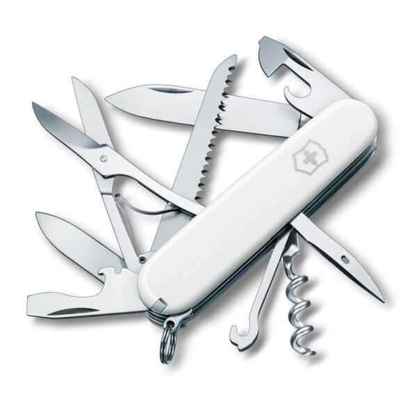 Taschenmesser mit 15 Funktionen Huntsman, 91 mm, weiss, Blister