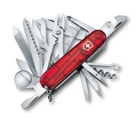 Taschenmesser Swiss Champ, 91 mm, rot transparent
