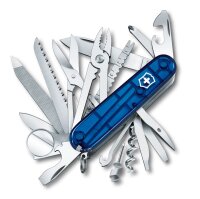 Taschenmesser Swiss Champ, 91 mm, blau transparent