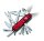 Taschenmesser mit 15 Funktionen Huntsman Lite, 91 mm, rot transparent