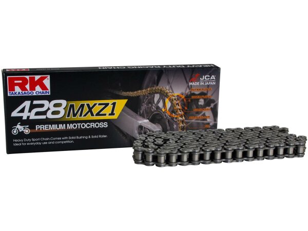 RK Kette "428MXZ1" 1/2x5/16, MX-Racing Kette, Zugk 118 Glieder