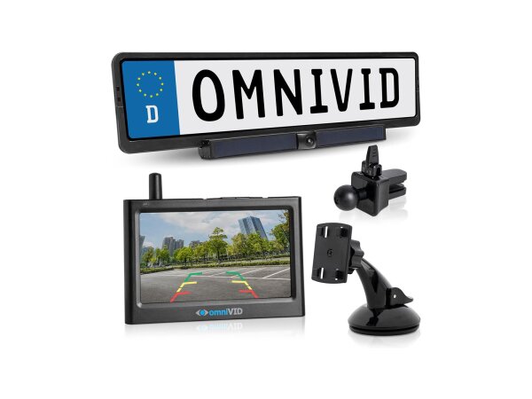 OMNIVID Einparkhilfe "Solar4" Rückfahrka 4,3" Monitor