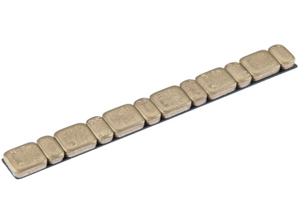 Klebegewicht Stahl, 45 g Riegel, Teilung: 6 x 5 g  gold