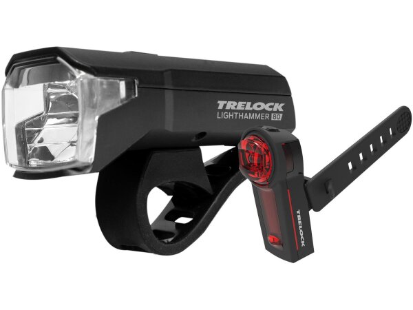 TRELOCK Akku-LED-Leuchten-Set "Lighthammer LS 480  Akku-LED-Rückl