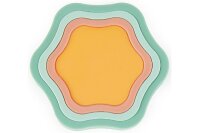 BIECO Stapelturm Silikon Blume Tropical Vibes 4tlg