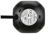REV Tischsteckdose PowerGlobe 4fach mit Schalter schwarz/grau