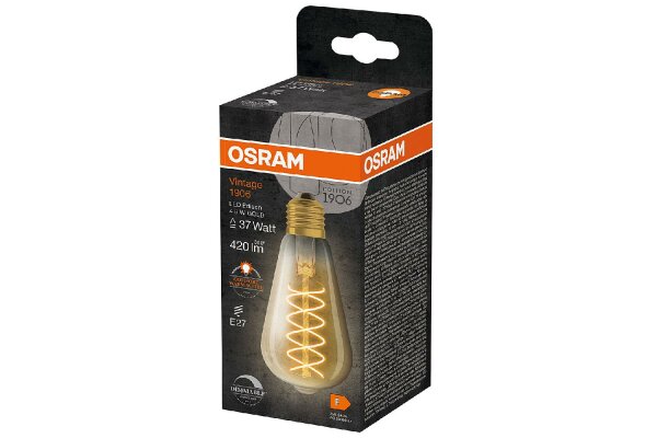 OSRAM 1906 LED Filament 4,8W 420lm E27 2.200K gold