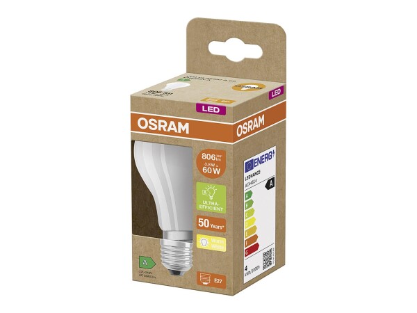 OSRAM Birne LED Filament ULTRA EFF. E27 3,8W 470lm 3.000K