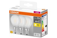 OSRAM LED Filament Tropfen E14 4W 470lm 2.700K matt 3er