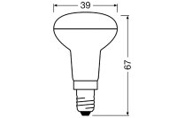 OSRAM LED Reflektorlampe R39 1,5W E14 250lm 2.700K 36°