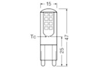 OSRAM LED Stift 2,6W G9 320lm 2.700K klar