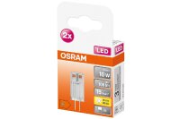 OSRAM LED Stift 0,9W G4 100lm12V 2.700K klar 2er Box