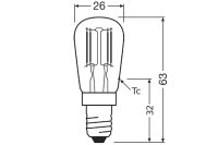 OSRAM LED Filament T26 2,8W E14 4250lm 2.700K klar