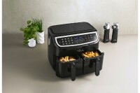 Hâws Heißluftfritteuse Doppelkammer 2x 4,5l 2400Watt schwarz