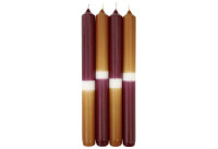 WIEDEMANN Spitzkerze 25x2,3cm bordeaux cognac 4er Pack