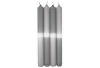 WIEDEMANN Spitzkerze 25x2,3cm grau silbergrau 4er Pack