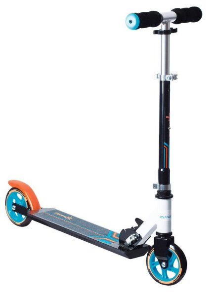 Aluminium Scooter Muuwmi schwarz/orange/weiß, 125mm