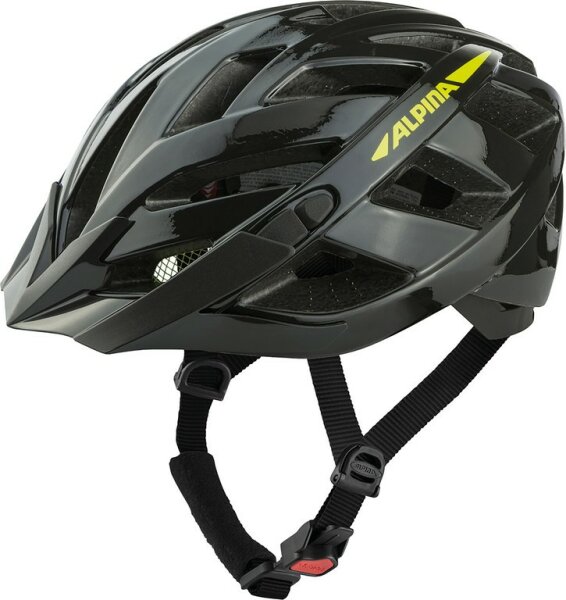 Fahrradhelm Alpina Panoma 2.0 schwarz/neongelb glänzend, Gr.52-57cm