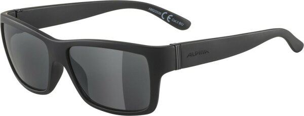 Sportbrille Alpina Kacey all black matt, Glas sw versp., Kat.3