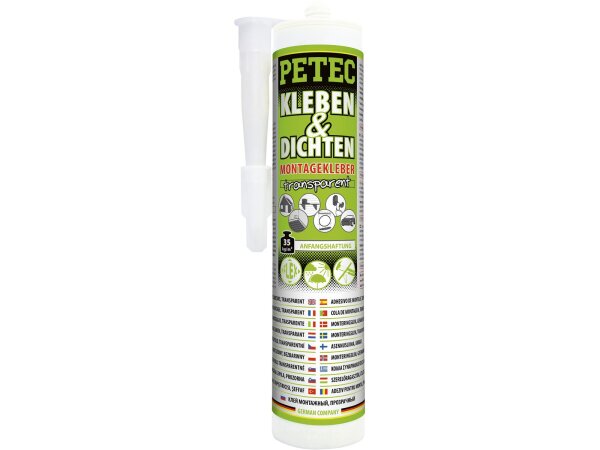Petec Kleben & Dichten Montagekleber transparent  Kartusche