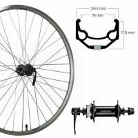 Vorderrad 26", silber, DE, ZAC 19, Aluminium,...