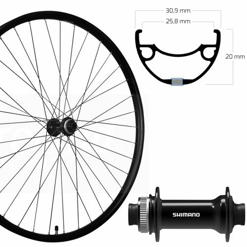 Vorderrad 28", Disc Centerlock, schwarz, SE, RIVAL 26, Aluminium