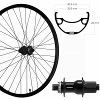 Hinterrad 27,5", Disc Centerlock, schwarz, SE, RIVAL...
